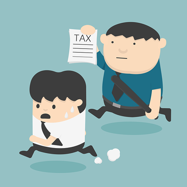 evasion tax Cartoons concepts Illustration vector eps10